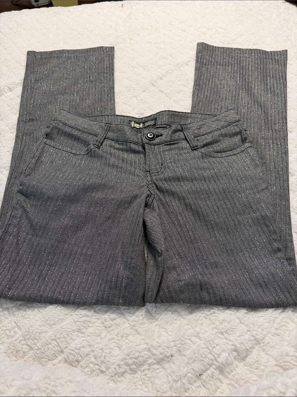lei Gray Pinstripe Womens Pants